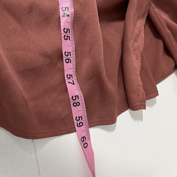 Baltic Born Maxi Dress Size Large Rust Tie Waist Long Sleeve Formal Gown - Picture 14 of 14